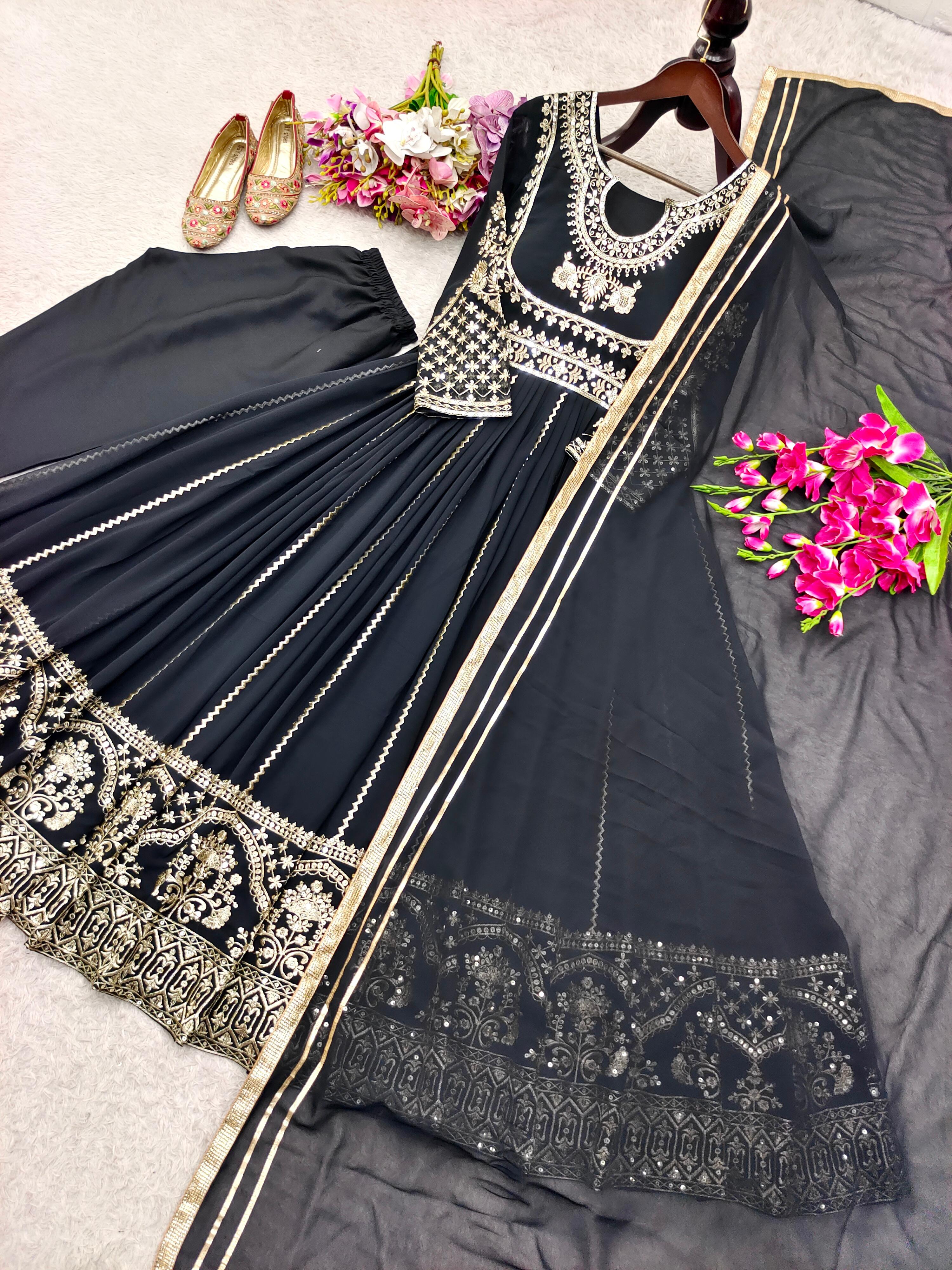 Maverick Fusion Pure Fox Georgette Gown Set